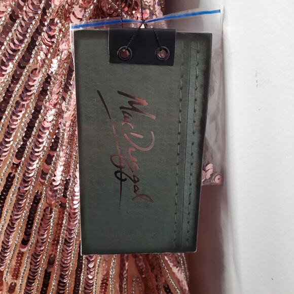 Mac Duggal 5372 Sequin Embellished Sleeveless Long Gown Rose Gold Size 8 NWT - Picture 10 of 13